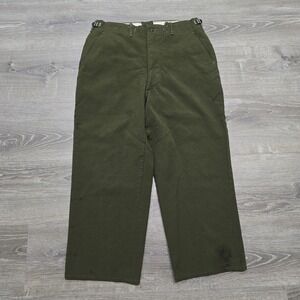 US Army M-1951 Heavy‎ Wool Field Trousers 50s Korean War Waldes Zip Medium 34x26